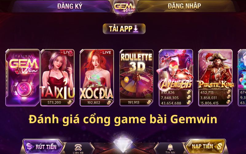 Đánh giá cổng game Gemwin