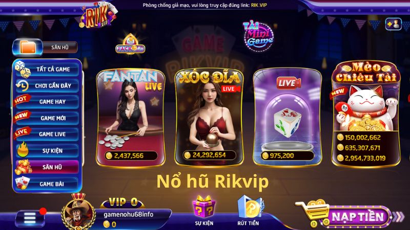 Game bài nổ hũ Rikvip